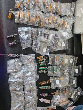 Bulk Chakra Crystal Pendant Lot Gemstone Jewelry Quartz Amethyst Mix